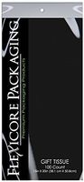 Black Bulk Wrap Pom Pom Tissue Paper 15 Inch X 20 Inch - 100 Ct-Flexicore Packaging®