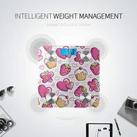 Bluetooth Scales Digital Weight Cartoon Cute Romatic Heart Love Painting Body Composition Scales Body Fat Composition Monitor Analyzer with Smartphone App for Body Management-396 Lbs