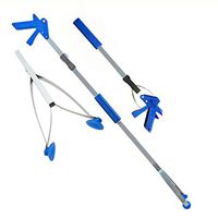ArcMate EZ Reacher Collapsible with Slip Joint, Indoor Reacher Grabber with 4-Finger Pistol Grip, 5-lb. Pickup Capacity, XL 4.5" Wide Fingers, Heat Resistant Food Grade Tips, Blue, 42" (15982-03-FBA)