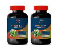 Boost Energy Levels Speed Metabolism - Stress B and C Natural Complex - Anxiety Relief - Lifts Mood - Mood Lift - 2 Bottle (180 Tablets)