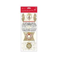 The Home Fusion Company 8 x Gold & Silver Traditional Xmas Wrap Pouches & Matching Tags