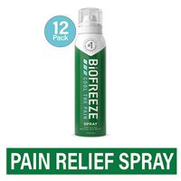 Biofreeze Pain Relief Spray, 4 oz. Aerosol Spray, Case of 12, Colorless (Packaging May Vary)