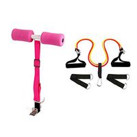 JXLBB Simple Sit-up Aid Lazy Fitness Equipment Bed Supine Board Home Female Abdomen Movement Easy to Install, Easy to Use, No Land Occupation, No Demand for People (Color : Pink)