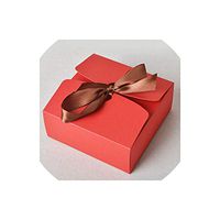 Kraft Boxes with Ribbon,Wedding Favor Boxes,Baby Shower Favor Boxes,Party Gift Boxes 30Pcs/Lot,Red,17.5X11.5X5cm
