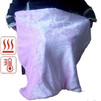 USB Powered Heated Shawl Warm Carbon Fiber Heating Shawl Three-Speed Thermostat Timing Shawl,Pink
