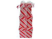 LAC Design Nested Boxes - Set of 3 Gift Boxes for Christmas and Holidays (Peppermint Stripes)