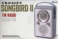 Crosley Songbird II FM Radio Bluetooth CR3034A AUX Input (Grey)
