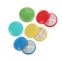 Pill Organizer 4 Times a Day, Mini Portable 4 Compartment Pills Case Organizer, Vitamin and Medication Dispenser Holder, BPA Free Pill Reminder for Daily or Travel Use