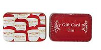 Lindy Bowman Christmas Holiday Gift Card Tin Box, 2-Pack (Santa Clause Close-Up)