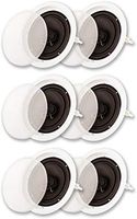 Acoustic Audio SP8c in Ceiling 8" Speaker 3 Pair Pack 2 Way Home Theater 1800 Watt SP8c-3PR
