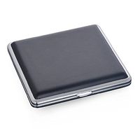 Cig-U PU Leather Black Cigarette Case (Plain)
