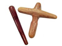 Thai Traditional Reflexology, X- Shape Hand & Foot Massage, and Wooden Stick Massage Tool, Set 2 Pcs.