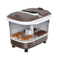 Foot tub Foot Massagers Double Foot Bath Massage deep Barrel Thermostatic Heating Footbath Home Over The Calf Electric Foot Washing Artifact Massage Tools (Color : White, Size : 544032cm)