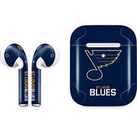 Skinit Decal Audio Skin for Apple AirPods with Wireless Charging Case - Officially Licensed NHL St. Louis Blues Distressed Design