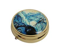 XingBoo The Nightmare Before Christmas Jack Custom New Hot Round Medicine Tablet Pocket Travel Gold Pill Case Vitamin Glass Decorative Box