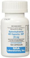 Various Diphenhydramine 25mg / 100 capsules