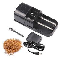 FIRUKI Cigarette Injector Machine, Cigarette Rolling Machine Electric Cigarette Maker Mini Cigarette-Filling Machine Double Tubes Manual Cigarette Roller Functional Plastic 8mm Black