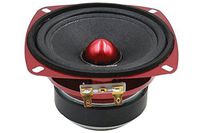 DS18 PRO-X4.4BM Loudspeaker - 4", Midrange, Red Aluminum Bullet, 200W Max, 100W RMS, 4 Ohms - Premium Quality Audio Door Speakers for Car or Truck Stereo Sound System (1 Speaker)