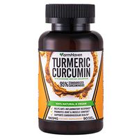 Turmeric Curcumin with BioPerine 1965mg - High Absorption & Potency - 95% Standardized Curcuminoids, for Pain Relief, Joint Support & Anti-Inflammatory, 90 Veggie Capsules
