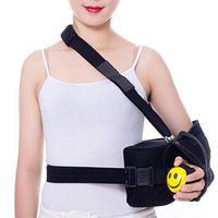JIN Universal Arm Sling Shoulder Abduction Sling with Pillow & Exercise Ball Adjustable Rotator Cuff and Elbow Support Fits Left and Right Hand,A,Leftarm