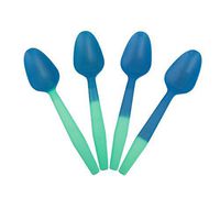 Crazy Color Changing Plastic Spoons - Green to Blue When Cold - Colorful & Beautiful Birthday Party Spoons - Frozen Dessert Supplies - Made in USA! 100 Count