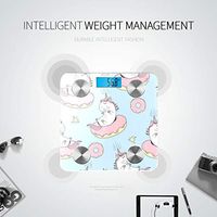 Bluetooth Digital Scale Vector Seamless Pattern Cute Cartoon Unicorn Scales Digital Weight Body Fat Composition Monitor Analyzer with Smartphone App for Body Management-396lbs