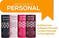 Smartliners Bundle Personal, Eco-Friendly, Washable, Reusable, Made Out of Organic Cotton, Smartsorb Technology