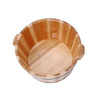 Foot tub ,Thickened Footbath, Foot Spa Wooden Tub,Household Small Wooden Barrel, Natural Wood Foot Wooden Barrel,Health Pedicure Bucket (Size : A)