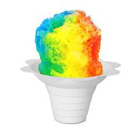 Small Shaved Ice Sno Cone Flower Cups (4 OZ) 250 Count White
