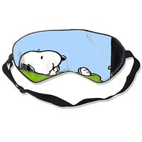 JINUNNU Mulberry Silk Sleep Mask and Blindfold Snoopy Comfortable and Super Smooth Eye Mask with Adjustable Strap