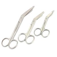 DDP Lot of 3 Lister Bandage Scissors 3.5" 5.5" 7.25" Stainless Steel