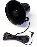 Pro Trucker 5" 12 Watt Waterproof PA Horn Speaker with 10' Cord and 3.5 mm Plug (Black)