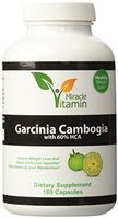 Miracle Vitamin Garcinia Cambogia Extract Natural Appetite Suppressant and Weight Loss Supplement (180)