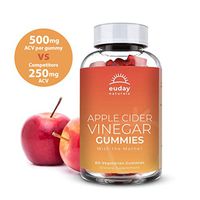 Apple Cider Vinegar Gummies - 1 Pack - 60 Count, Organic, Vegan, Gluten-Free, Non-GMO, with"The Mother" Gummy Alternative to ACV Capsules, Liquid - Detox, Cleanse, Appetite Suppressant, Weight Loss