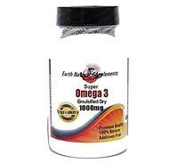 Super Omega 3 (Emulsified Dry) 1000mg * 100 Caps 100% Natural - by EarhNaturalSupplements
