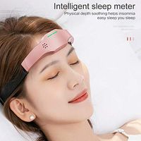 Head Massager, Electric USB Head Massager Rechargeable Forehead Brain Relaxation Health for Headache and Stress Relief Equipment (Black, 5.71×0.2×0.15")