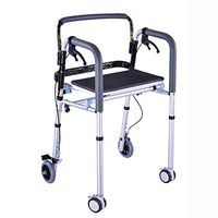 Luckya Walker Disabled Walking Aids Cane Chair Elderly Armrests Four Feet Non-Slip Walking Stick with Hospital