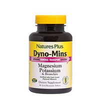 NaturesPlus Dyno Mins Magnesium, Potassium and Bromelain - 90 Vegetarian Tablets - Enhanced Absorption Multi Mineral Supplement & Anti-Inflammatory - Hypoallergenic, Gluten-Free - 45 Servings