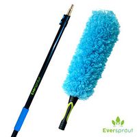 EVERSPROUT 5-to-14 Foot Flexible Microfiber Feather Duster and Extension Pole Combo (20 Foot Reach) | Lightweight, High-Grade Aluminum, 3-Stage Telescopic Pole | Extra Long 24-inch Feather Duster