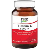 Pure Essence Labs Vitamin D - 5000 IU of Vitamin D from 100% Pure Cholecalcifero - 30 Vegetarian Capsules