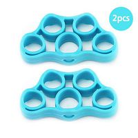 Alician Soprt Accessory 2pcs Silicone Finger Hand Trainer Strength Exerciser Finger Rehabilitation Equipment 2pcs Dark Blue 5KG/11LB