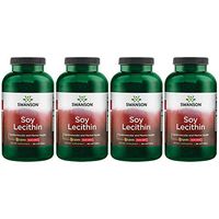 Swanson Soy Lecithin Non-GMO 1.2 g 180 Sgels 4 Pack