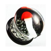 Mushroom Glass Ear Plug Gauge Earring Piercing Expander Glow in The Dark Ear Flesh Tunnel Piercing Jewelry (Mushroom, 6mm)