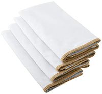 SARO LIFESTYLE 4-Piece Square Napkin, 20-Inch, White
