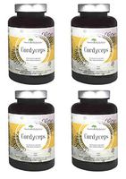 Aloha Medicinals - Pure Cordyceps - Certified Organic Mushrooms – Cordyceps Militaris – Cordyceps Sinensis - Supports Immunity, Energy and Stamina - 525mg - 90 Vegetarian Capsules (4 Pack)