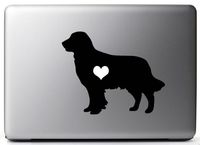 Heart My Golden Retriever Macbook Black Vinyl Sticker 5" Decal Mac Apple Laptop iPad