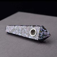 rongyi Simple and Modern Fashion Amethyst Stone Pointed Pipe. Polished and Smooth at The Corners, for Personal use and Gifts.