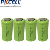 2/3AA 1.2v Nimh Rechargeable Battery with Flat top 650mah,4 Counts