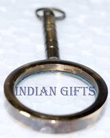 Brass Nautical Car & Home Key Ring Brass Magnifying Glass Lens Gift Decor Nice Gift A