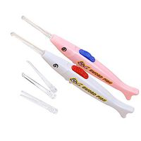 Sealive 2 Pcs Baby Earwax Remover LED Earpick Tool Set, Easily Remove Ear Wax Cleaner for Baby Kids Toddler, Random Color